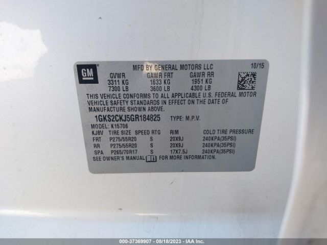 1GKS2CKJ5GR184825 GMC YUKON DENALI