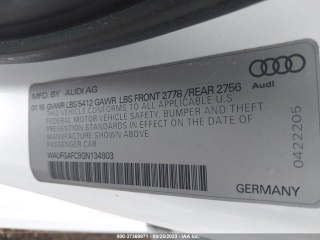 WAUFGAFC9GN134903 Audi A6 3.0t Premium Plus