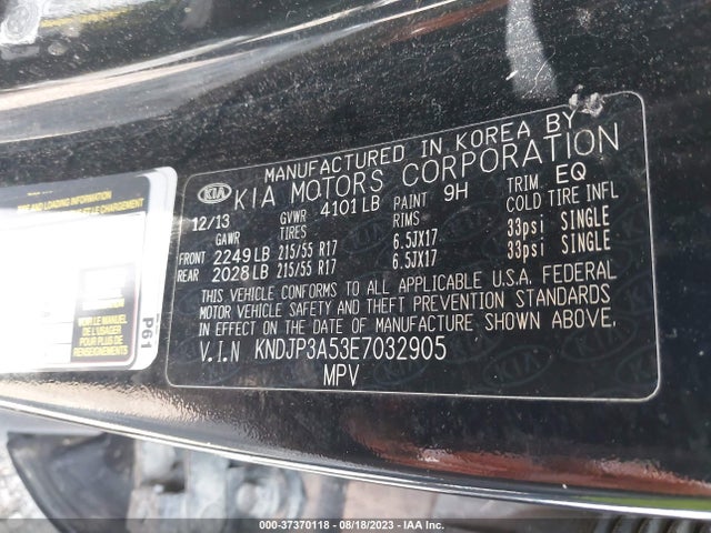 KIA SOUL + 2014 KNDJP3A53E7032905 Image 15