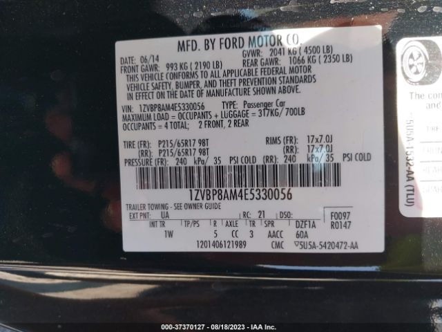 1ZVBP8AM4E5330056 Ford Mustang V6
