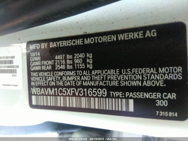 WBAVM1C5XFV316599 BMW X1 Sdrive28i