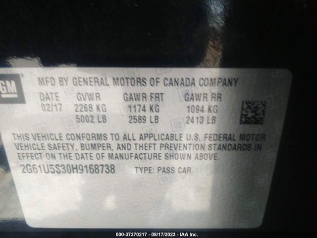 2G61U5S30H9168738 Cadillac Xts Livery Package