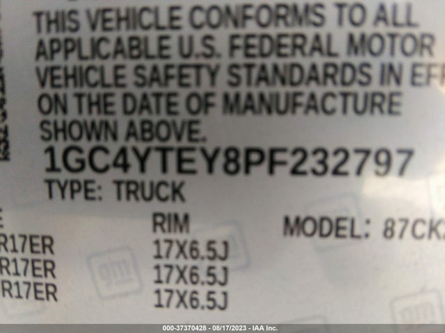 2023 Chevrolet Silverado 3500, VIN: 1GC4YTEY8PF232797
