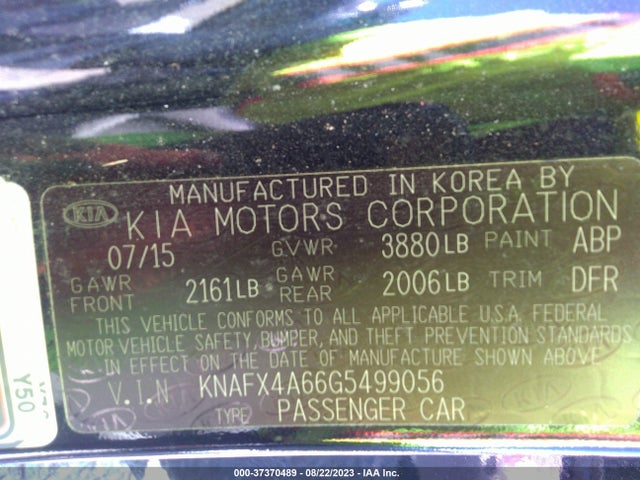 KIA FORTE LX 2016 KNAFX4A66G5499056 Image 9