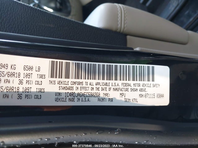 Dodge Durango Sxt 2014 1C4RDJAGXEC590260 Image 9