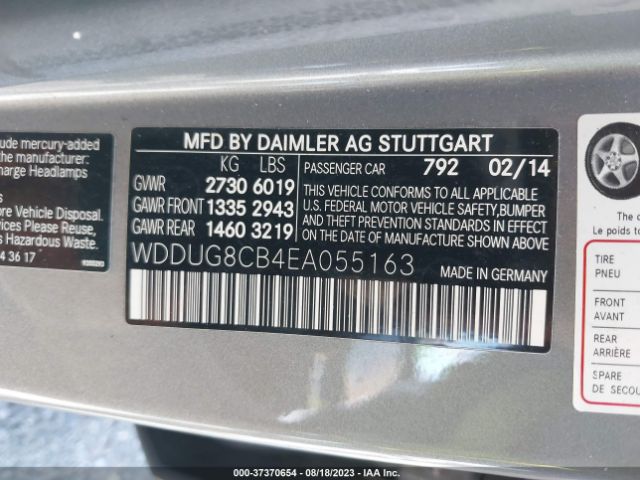 WDDUG8CB4EA055163 Mercedes-Benz S-class S 550