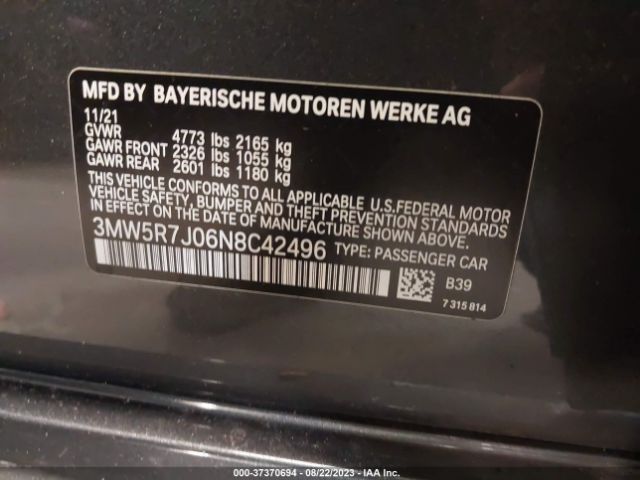 3MW5R7J06N8C42496 BMW 3 Series 330i Xdrive