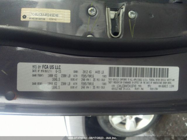 1C4NJCBA4FD418749 Jeep Compass Sport