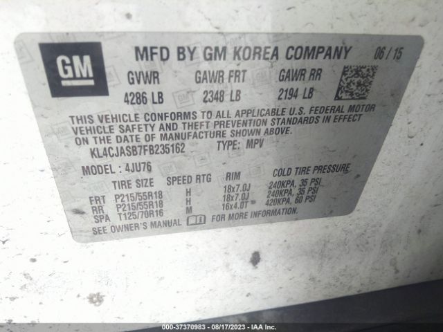 KL4CJASB7FB235162 Buick Encore