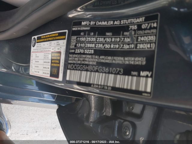 WDCGG5HB0FG361073 Mercedes-Benz Glk-class Glk 350