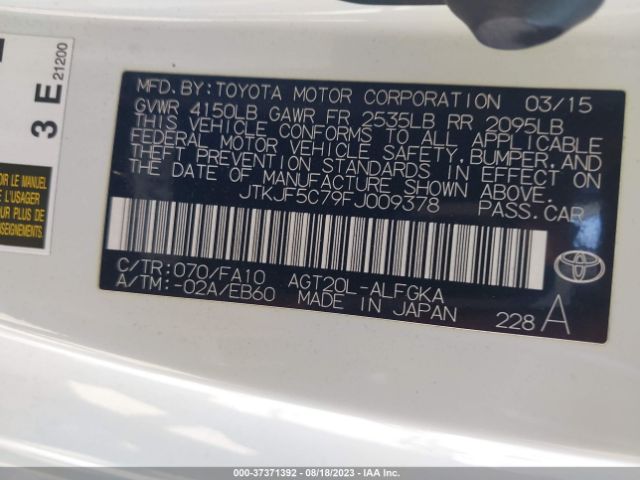 JTKJF5C79FJ009378 Scion TC