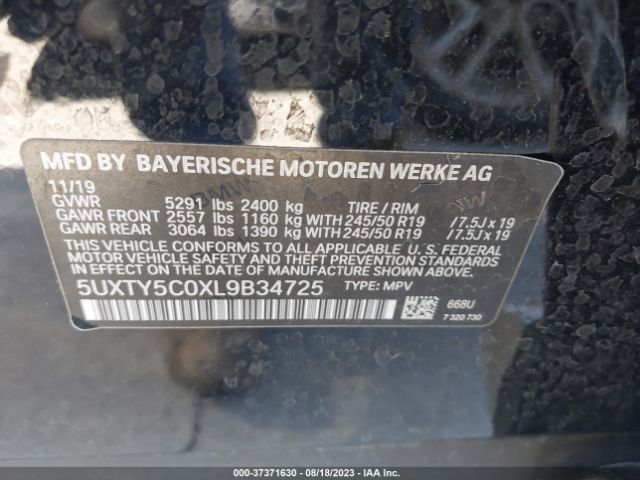 5UXTY5C0XL9B34725 BMW X3 Xdrive30i