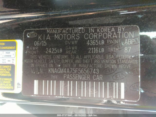 KNAGM4A75F5656743 KIA Optima Lx