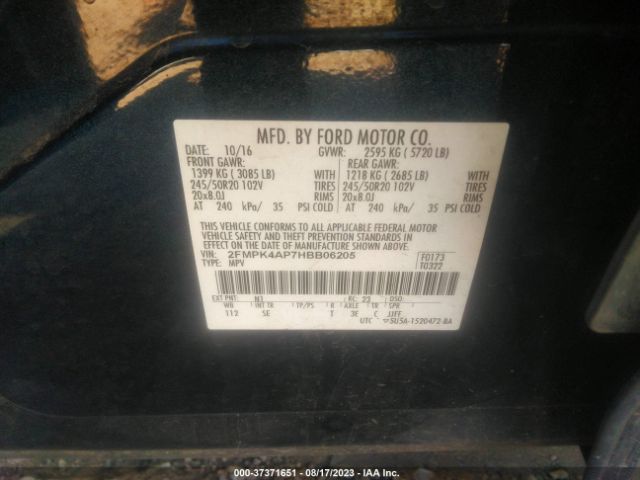 2FMPK4AP7HBB06205 Ford EDGE SPORT