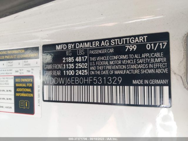WDDWJ6EB0HF531329 Mercedes-Benz C-class Amg C 43