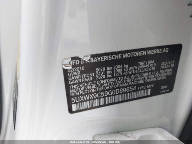 5UXWX9C59G0D89654 BMW X3 Xdrive28i