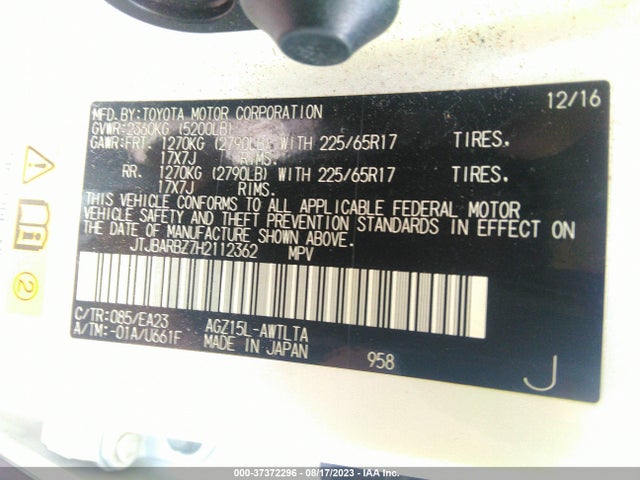 JTJBARBZ7H2112362 Lexus Nx Nx Turbo