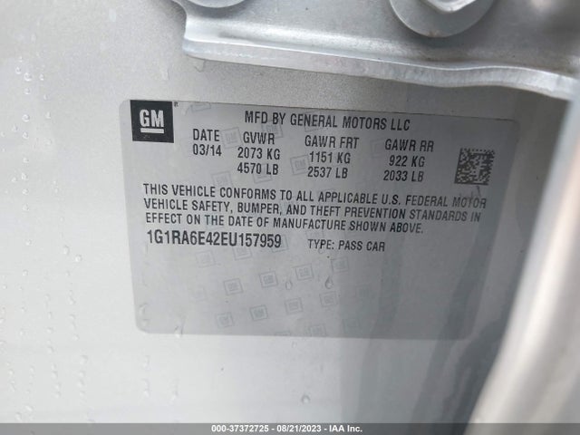 Chevrolet Volt 2014 1G1RA6E42EU157959 Image 9