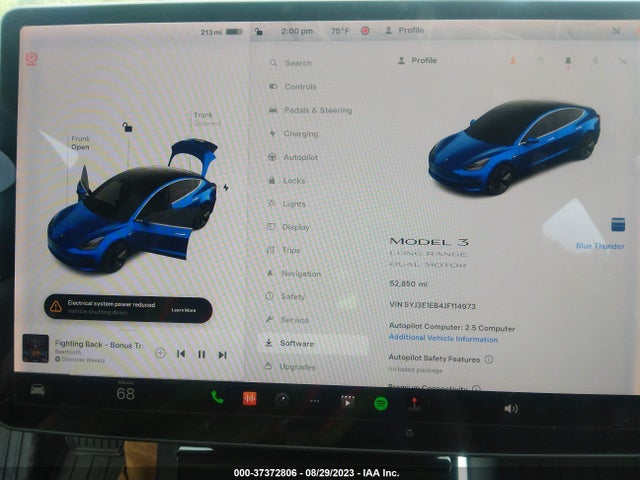 Tesla Model 3 Long Range 2018 5YJ3E1EB4JF114973 Image 7