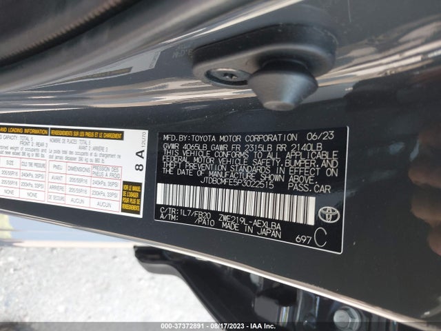 Toyota Corolla Hybrid 2023 JTDBCMFE5P3022515 Image 9