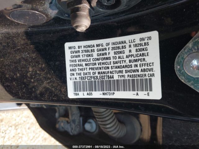 19XFC2F63LE027844 Honda Civic Sedan Lx