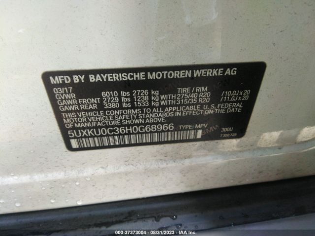 5UXKU0C36H0G68966 BMW X6 Sdrive35i