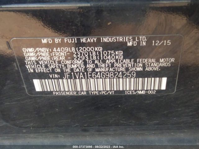 JF1VA1E64G9824259 Subaru Wrx Premium