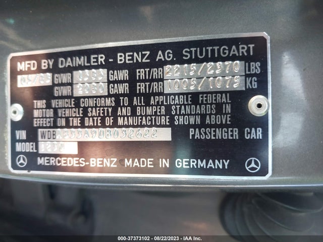 1983 MERCEDES-BENZ 300 DT VIN: WDBAB33A9DB032622