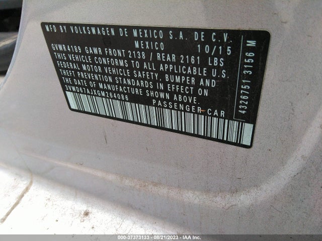 3VWD67AJXGM264086 Volkswagen Jetta Sedan 1.4t Se