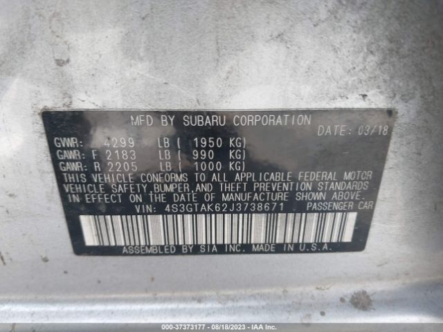 4S3GTAK62J3738671 Subaru Impreza Sport