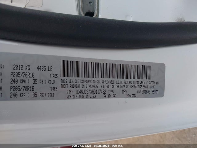 Jeep Compass Latitude Fwd 2017 1C4NJCEAXHD117482 Image 9