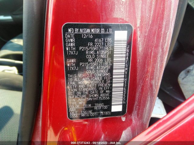 JN8AF5MV1HT753556 Nissan Juke Sv