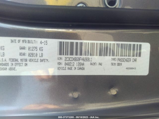 2C3CDXBG9FH826911 Dodge Charger Se