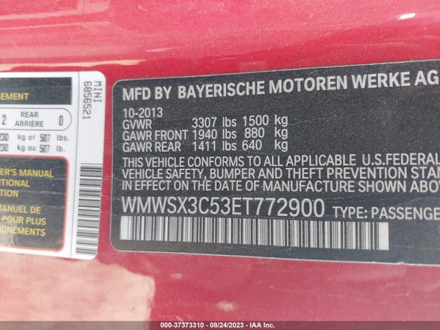 2014 MINI COUPE WMWSX3C53ET772900 Photo 8