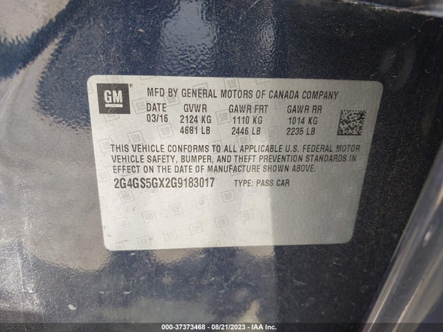 2G4GS5GX2G9183017 Buick Regal Premium Ii
