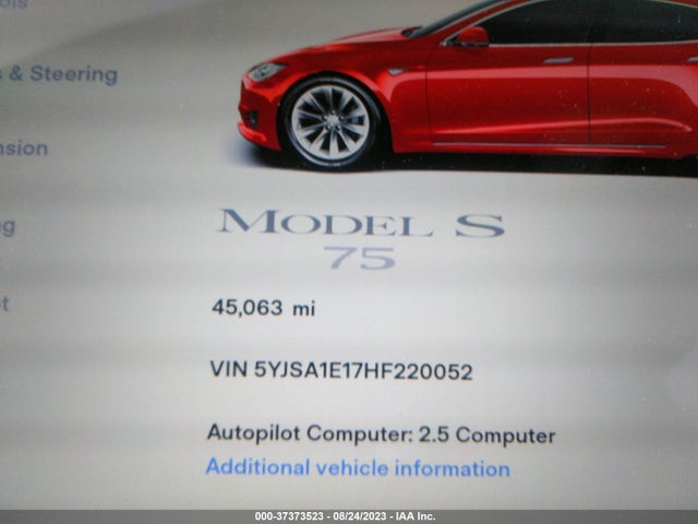 Tesla Model S 60/75 2017 5YJSA1E17HF220052 Image 15