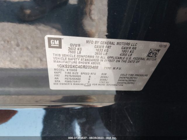 1GKS2GKC4GR203468 GMC Yukon Xl Slt