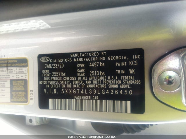 KIA Optima Lx 2020 5XXGT4L39LG436450 Image 15
