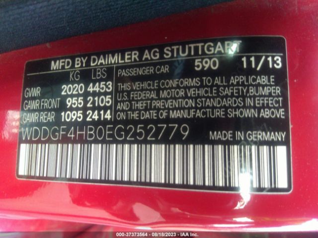 WDDGF4HB0EG252779 Mercedes-Benz C 250