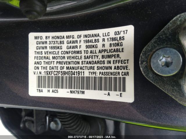 19XFC2F59HE041911 Honda Civic Sedan Lx
