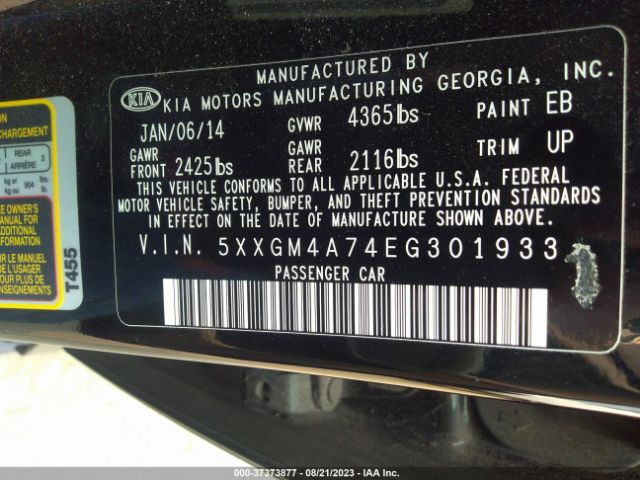 5XXGM4A74EG301933 KIA Optima Lx