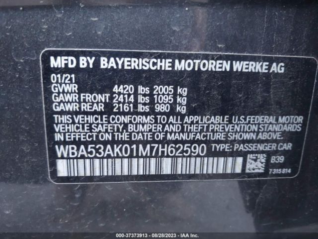 WBA53AK01M7H62590 BMW 2 Series 228i