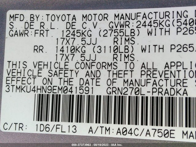 Toyota Tacoma Prerunner 2014 3TMKU4HN9EM041591 Image 15