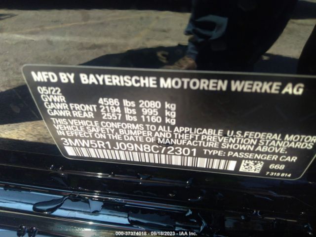 3MW5R1J09N8C72301 BMW 3 Series 330i