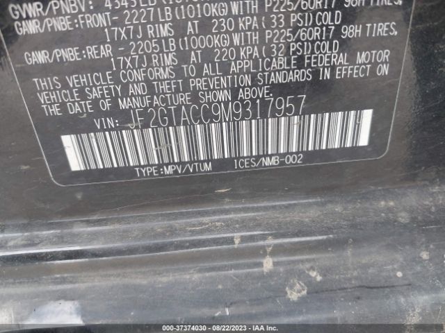 JF2GTACC9M9317957 Subaru Crosstrek Premium