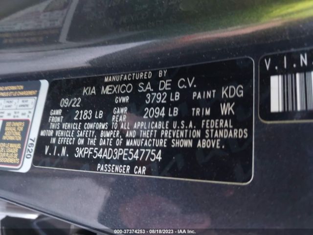3KPF54AD3PE547754 KIA Forte Gt-line