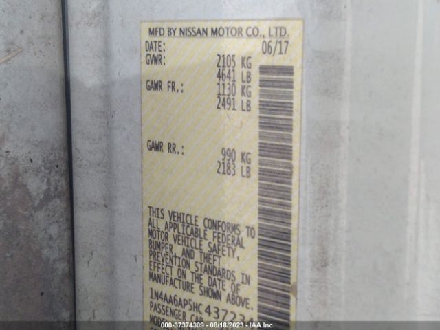 1N4AA6AP5HC437234 Nissan Maxima Sr
