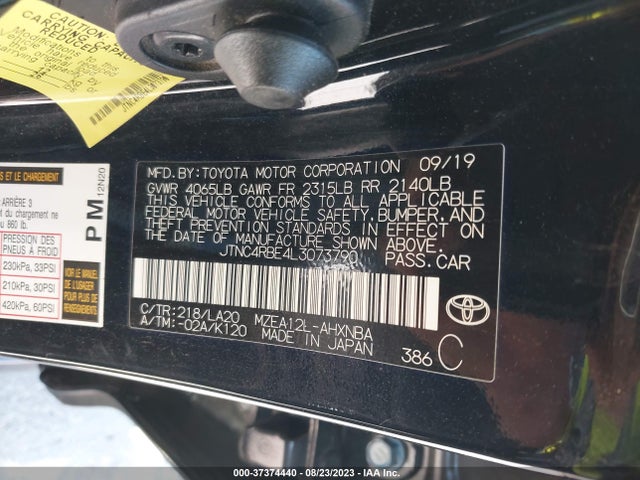 Toyota Corolla Hatchback Xse 2020 JTNC4RBE4L3073790 Image 9