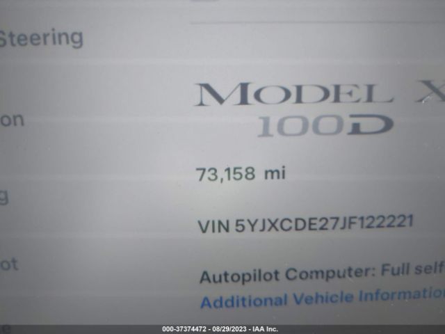 5YJXCDE27JF122221 Tesla Model X 75d/100d/p100d