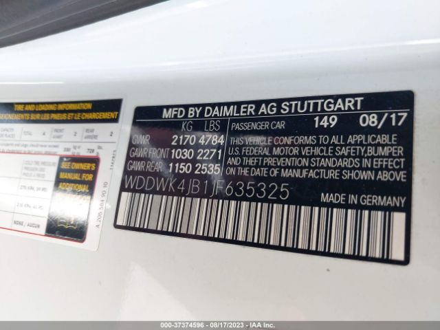 WDDWK4JB1JF635325 Mercedes-Benz C-class C 300